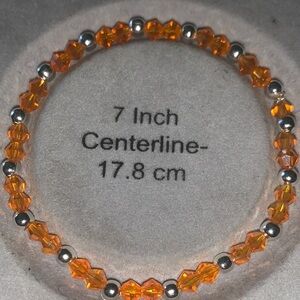 Crystal topaz/citrine stretch bracelet